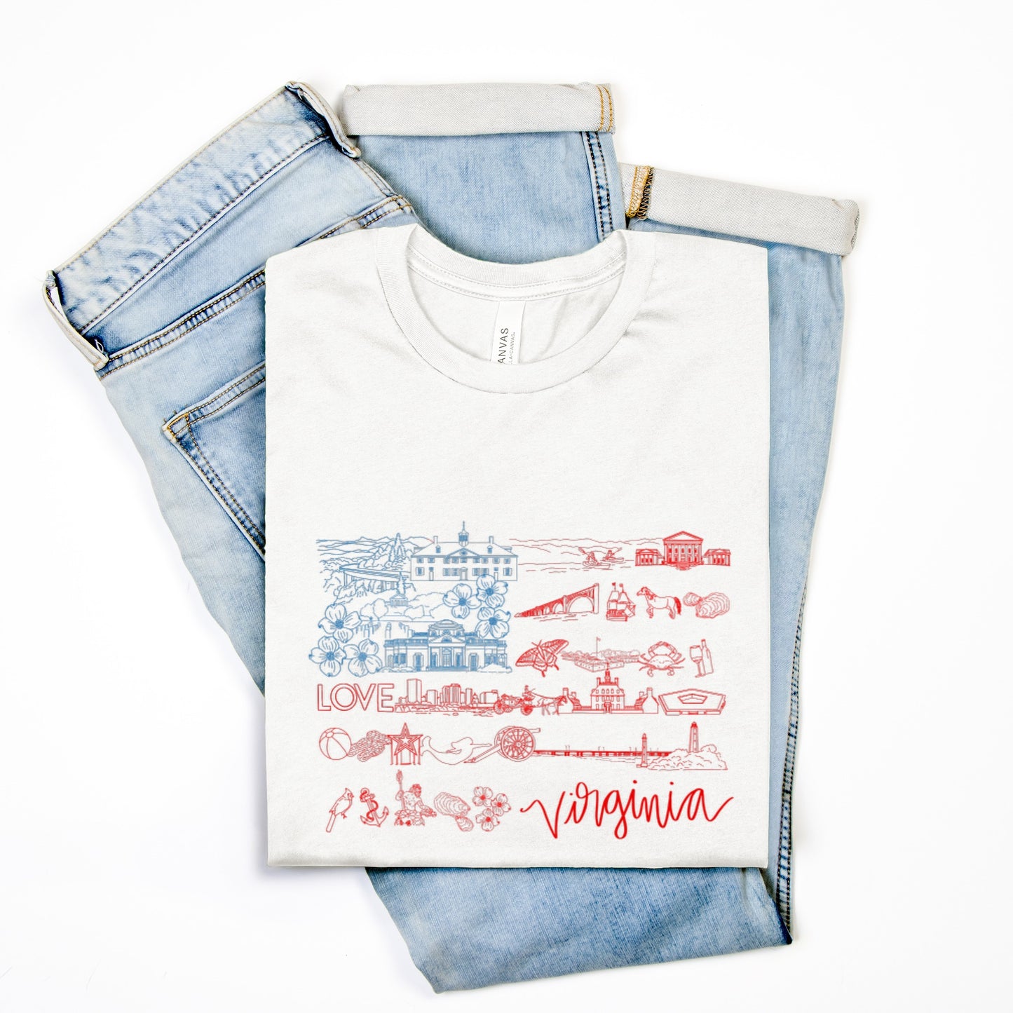Patriotic Virginia Bella Canvas Unisex Tee