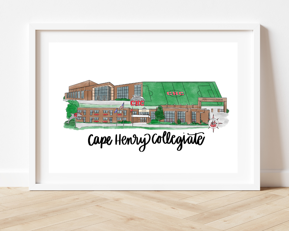 Cape Henry Collegiate 8x10 Art Print - Virginia Beach High Schools