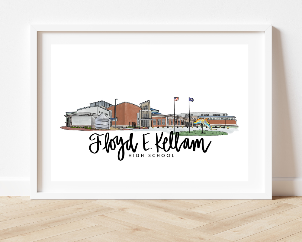 Kellam High School 8x10 Art Print - Virginia Beach High Schools