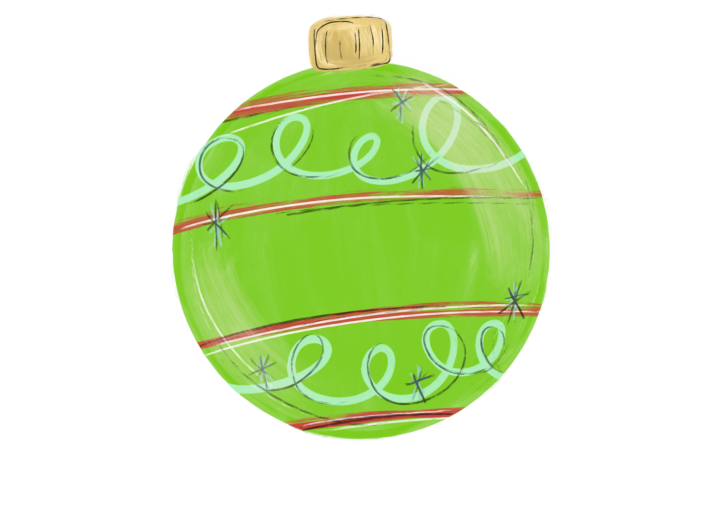 Hand lettered ornament!!