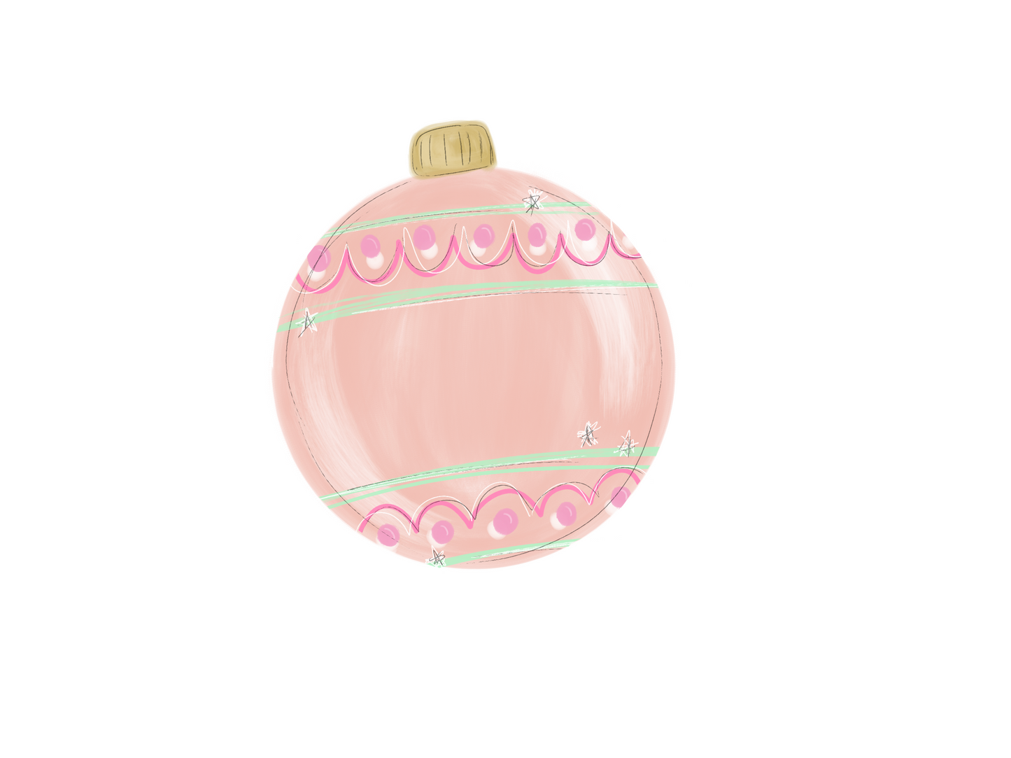 Hand lettered ornament!!