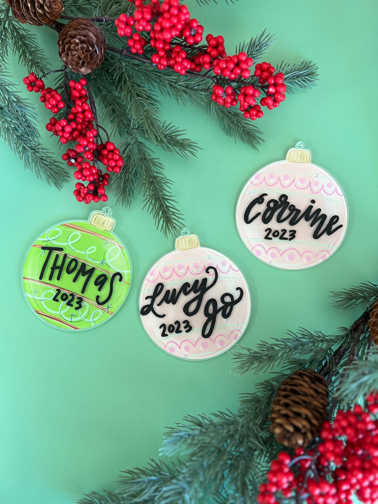 Hand lettered ornament!!