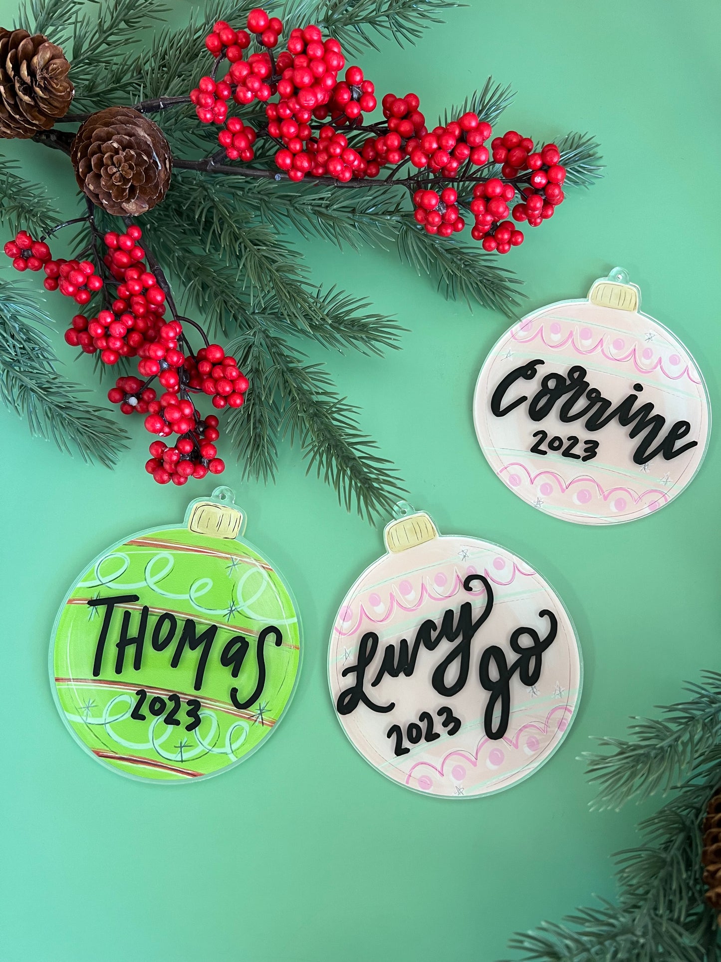 Hand lettered ornament!!
