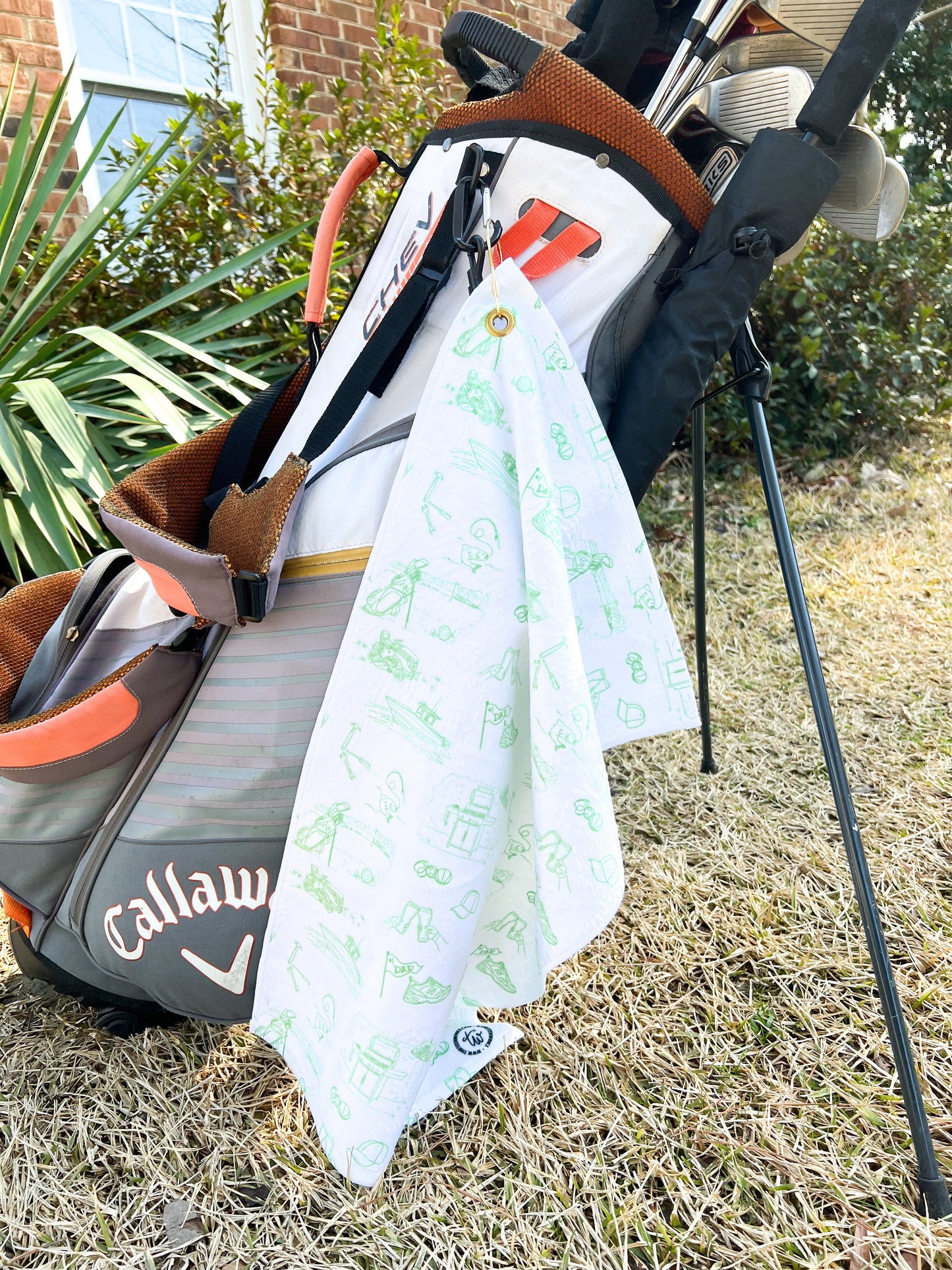 Dad’s Favorite Things Golf Towel – Toile Design