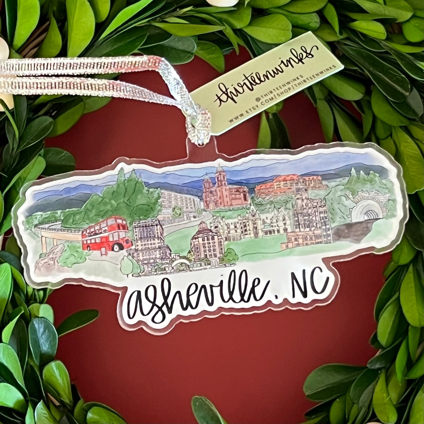 Asheville, VA (Virginia) acrylic ornament