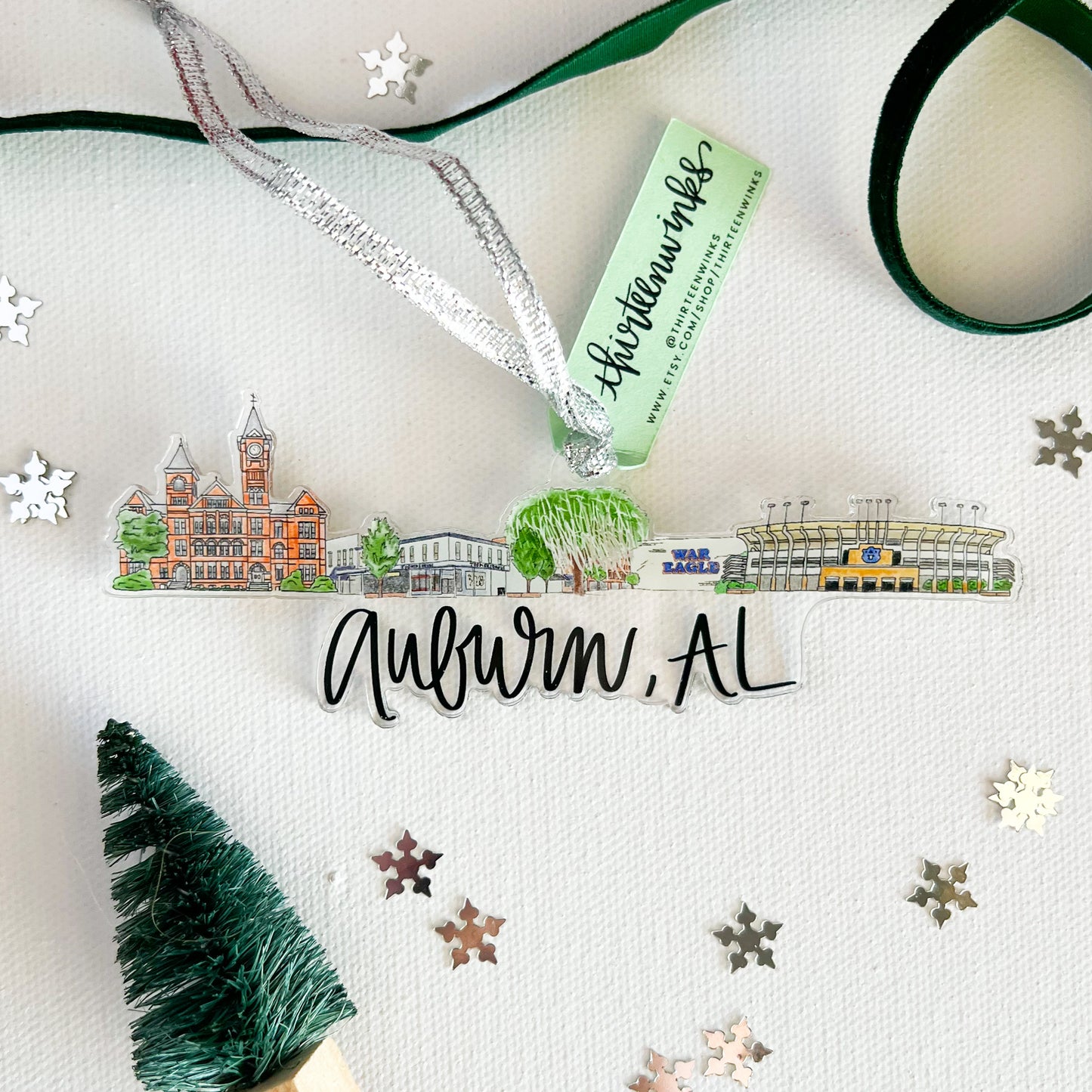 Auburn,AL (Alabama) acrylic ornament