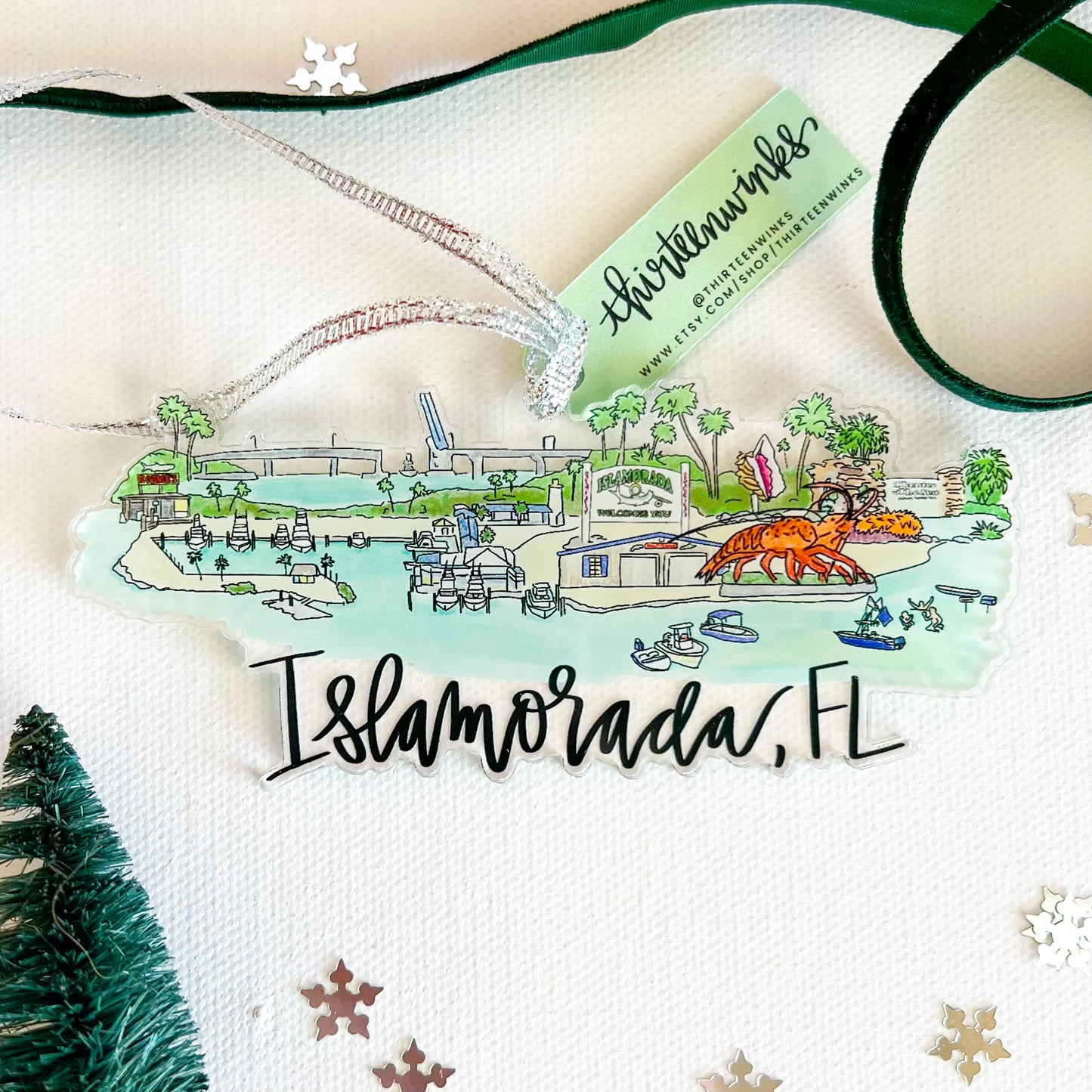 Islamorada, FL acrylic ornament