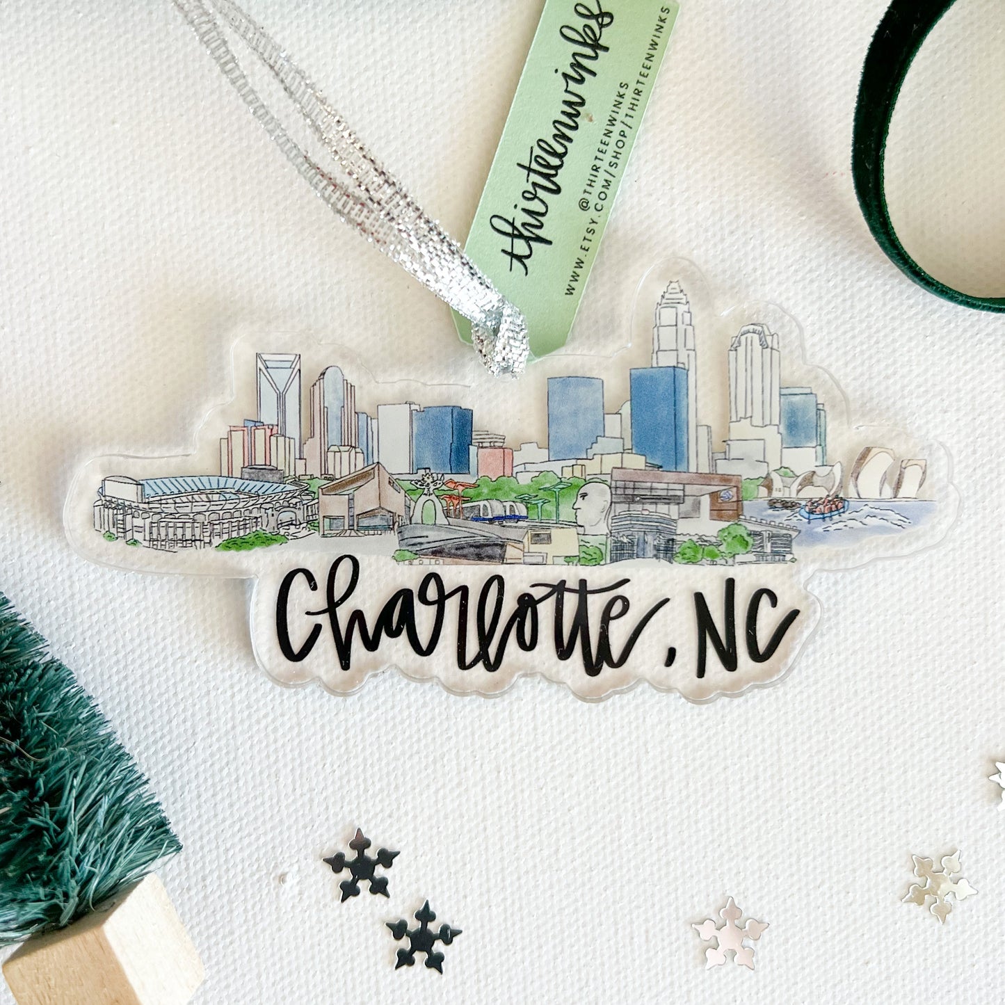 Charlotte,NC acrylic ornament
