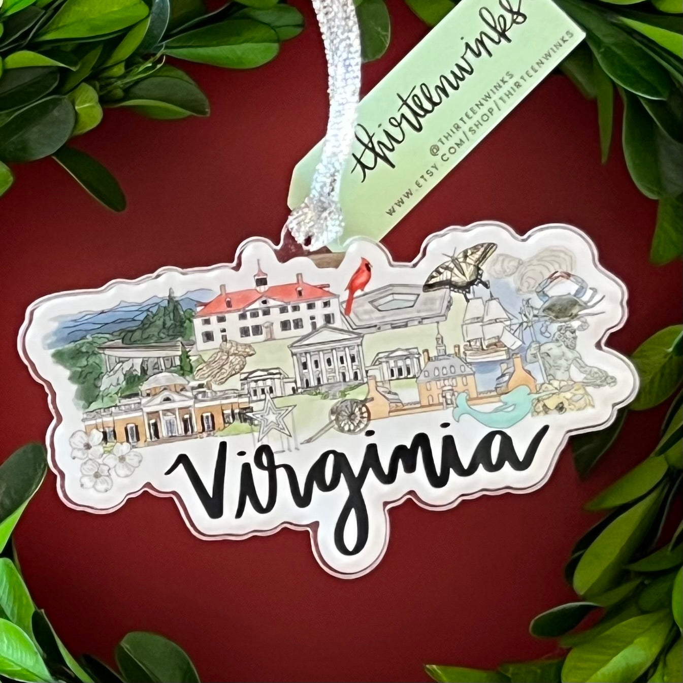 Virginia Landmark acrylic ornament