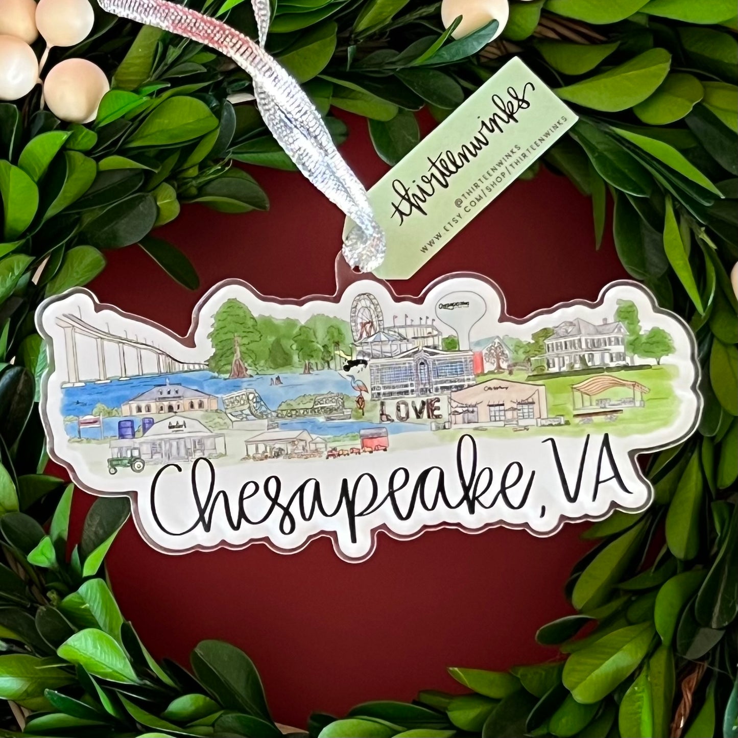 Chesapeake,VA acrylic ornament