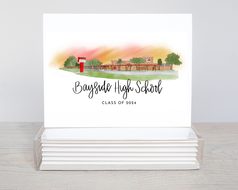 Bayside High School 8x10 Art Print - Virginia Beach High Schools