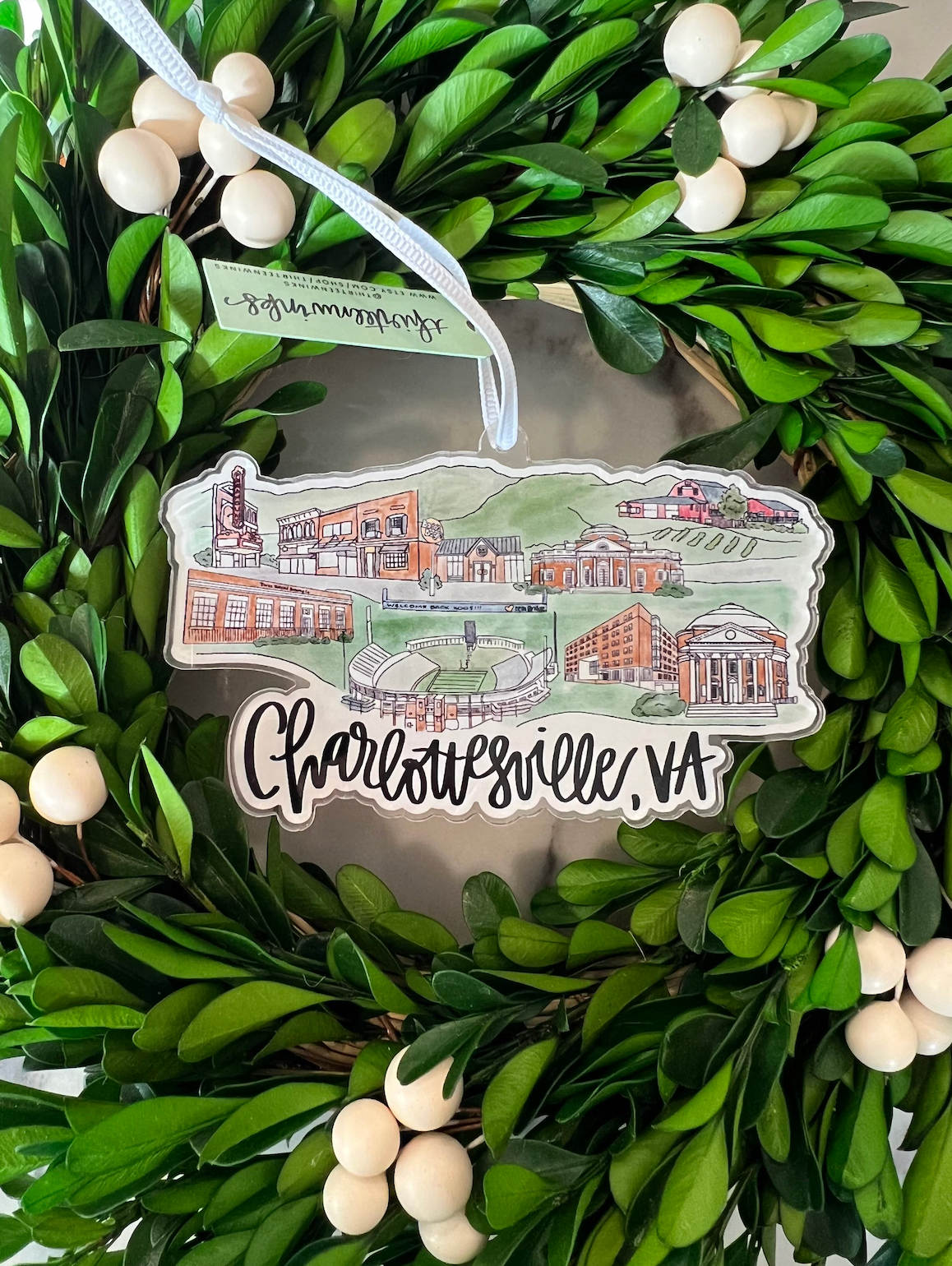 Charlottesville,VA acrylic ornament