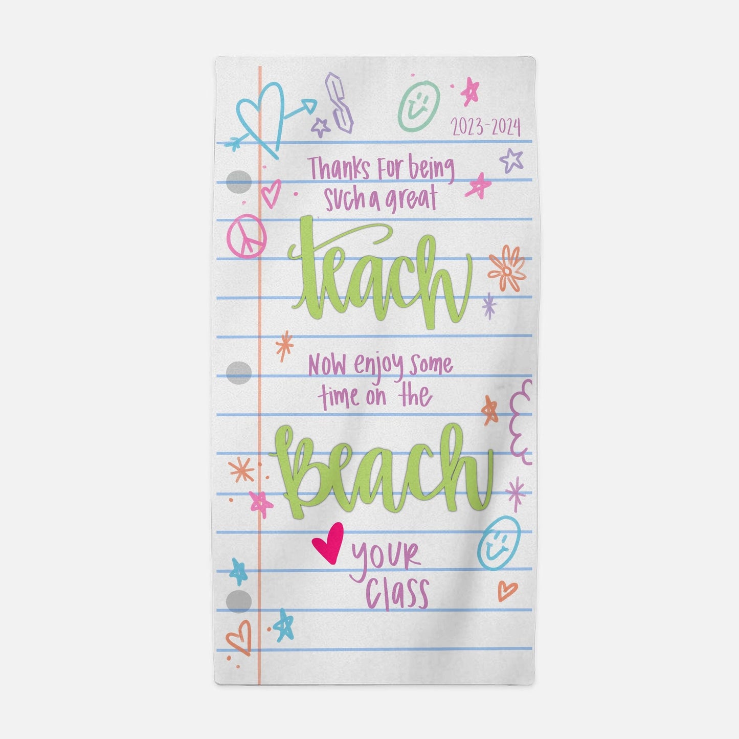 Thanks for being such a great teach! Teacher beach towel