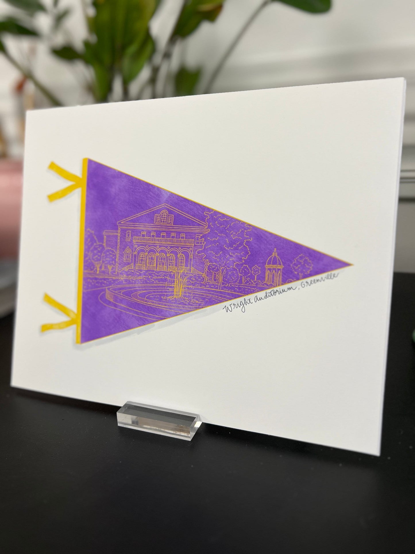 ECU sticker- Wright Auditorium-Greenville North Carolina Pennant sticker, College Sticker, Greenville Sticker