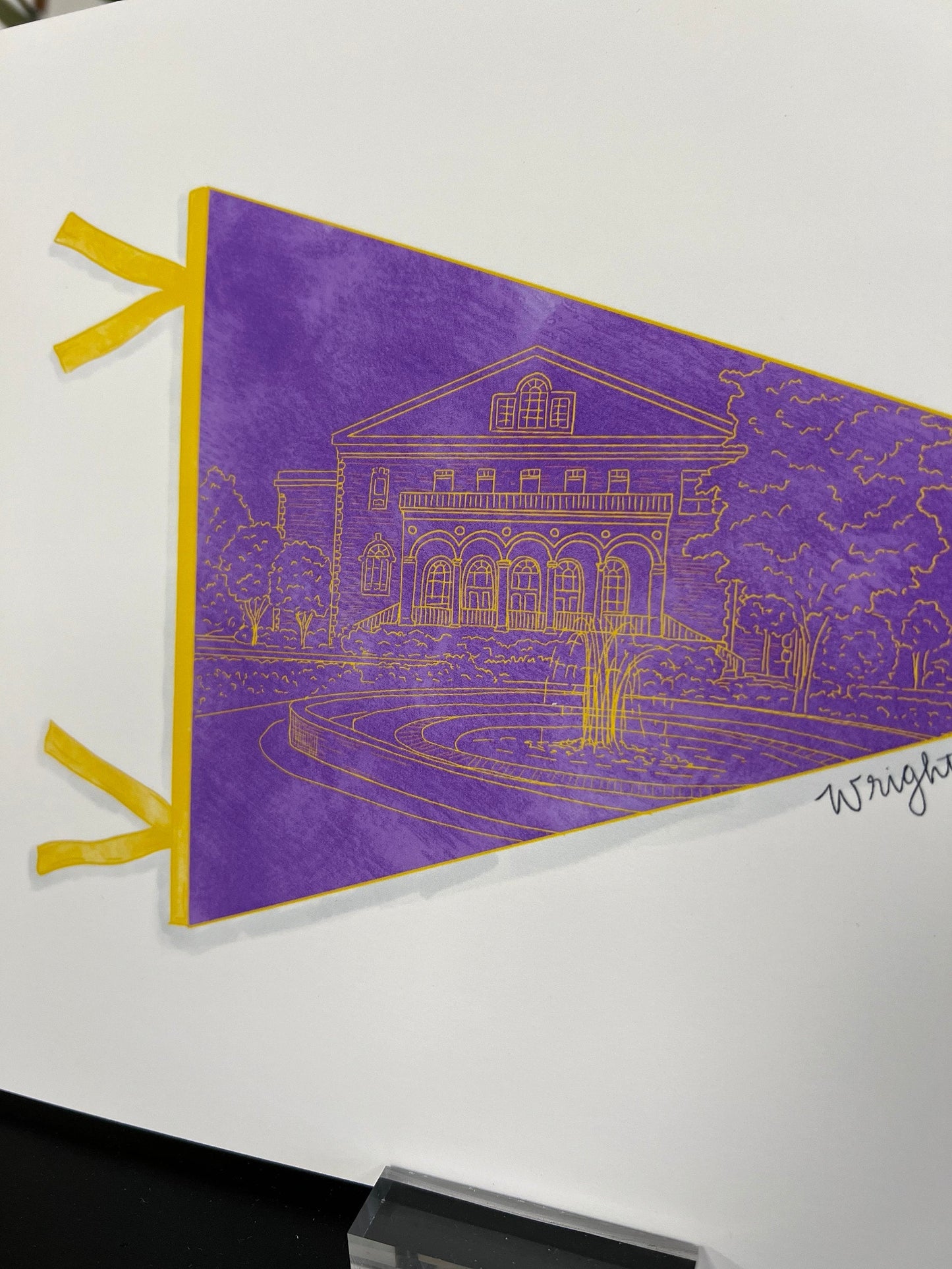 ECU sticker- Wright Auditorium-Greenville North Carolina Pennant sticker, College Sticker, Greenville Sticker