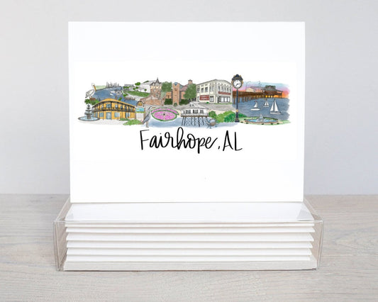 Fairhope, Alabama Skyline Notecard set (6)