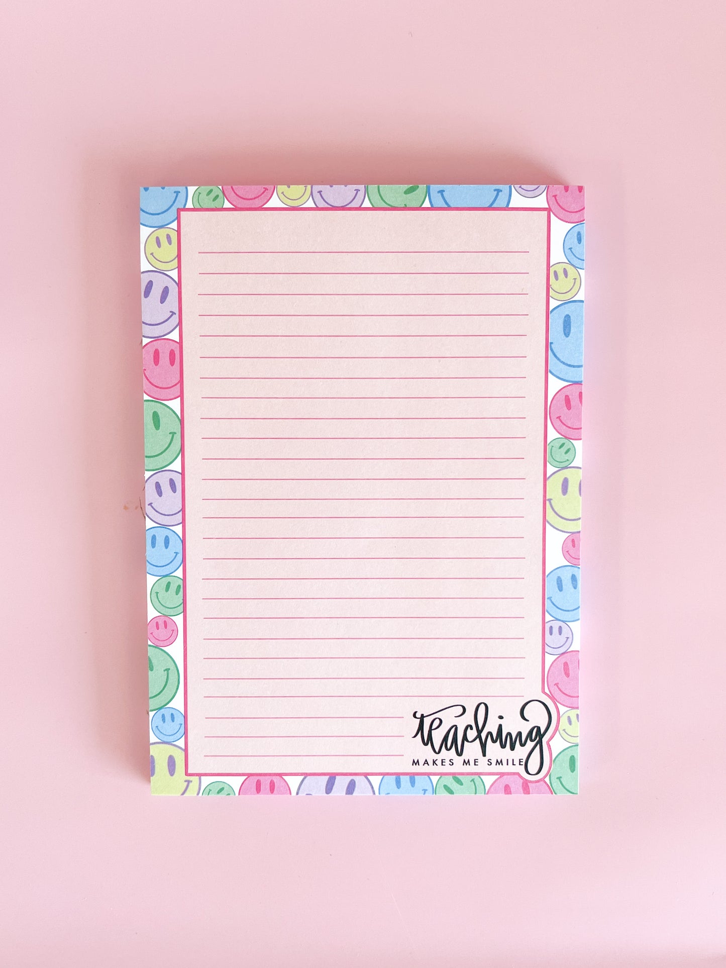 Teaching makes me smile notepad