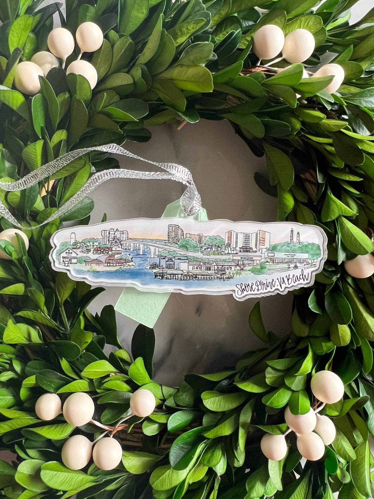Shore Drive, Virginia Beach acrylic ornament