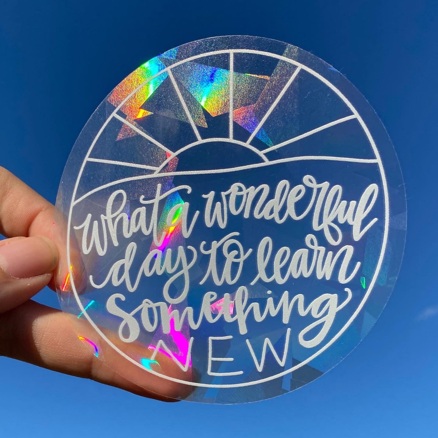 Sun catcher sticker - Day to Learn