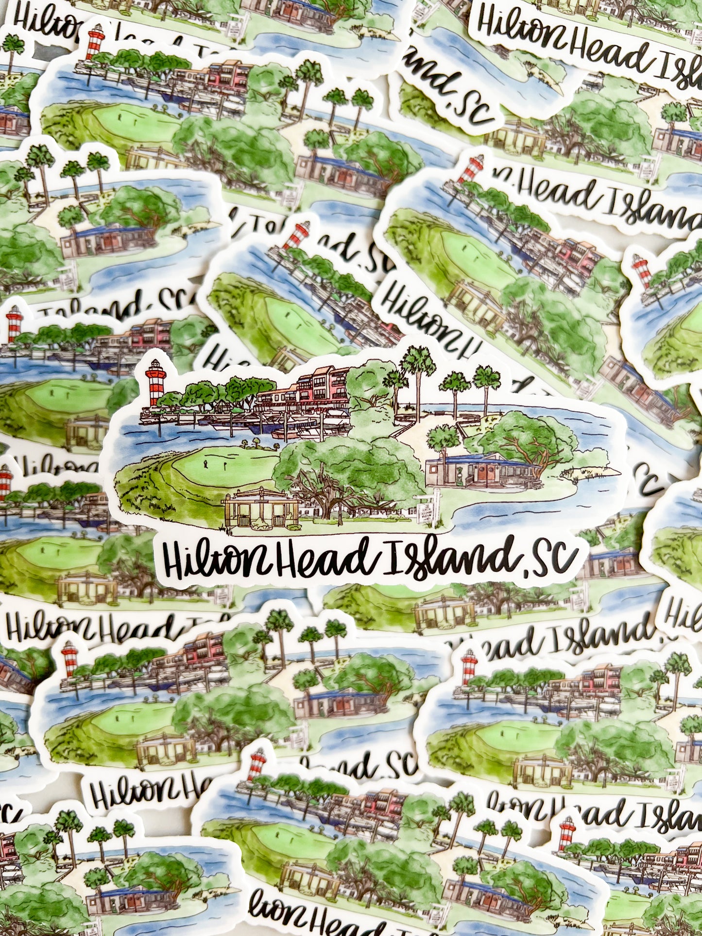 Hilton Head Island, SC (HHI) Skyline sticker