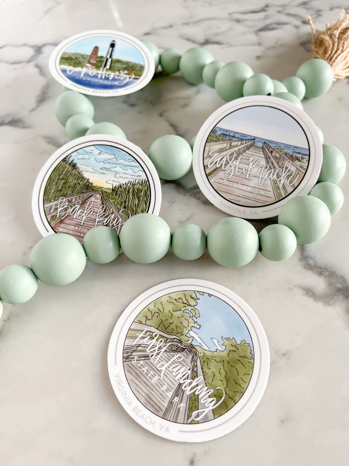 Back Bay Wildlife Refuge Circle Sticker - Entrance Collection