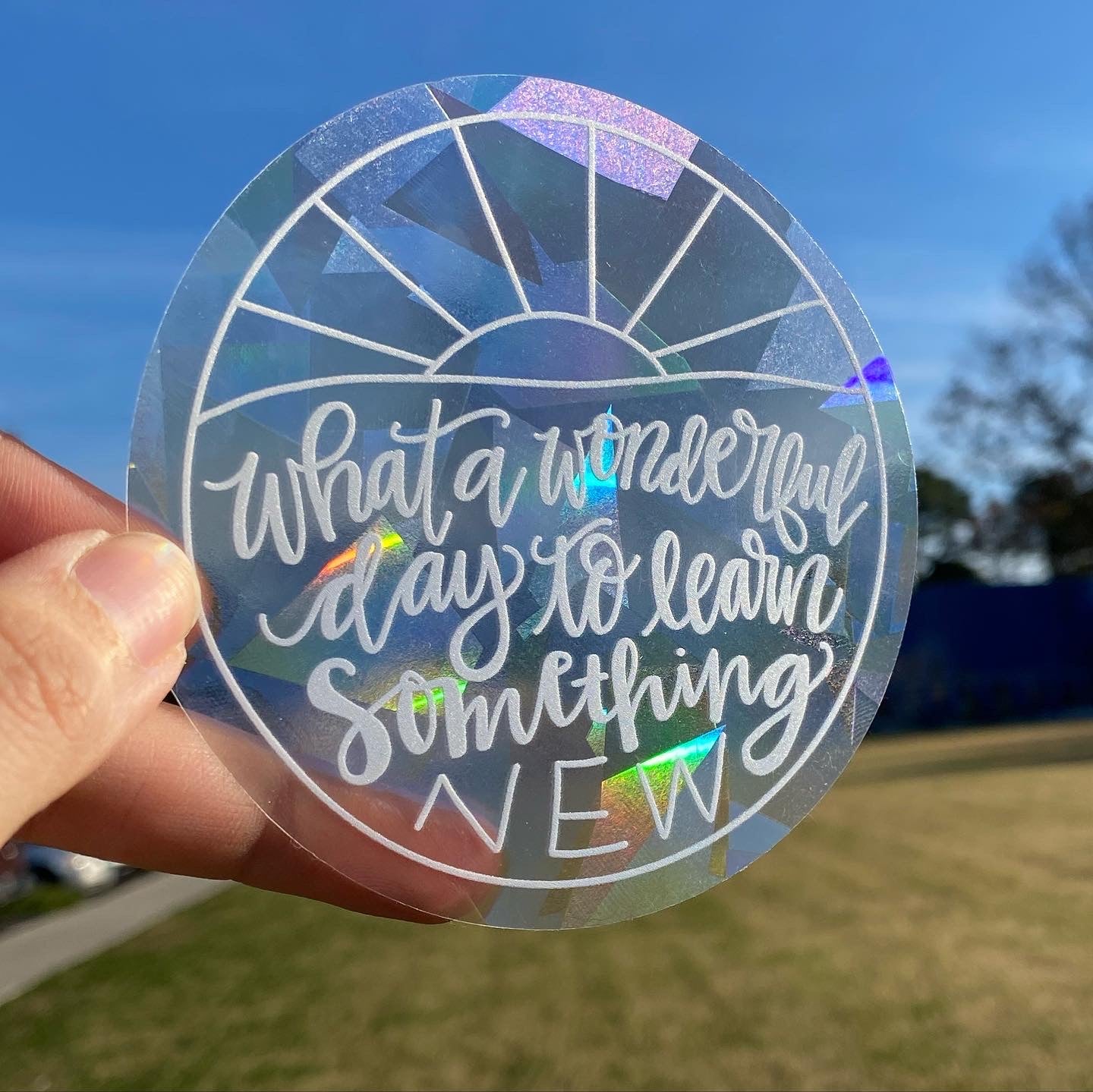 Sun catcher sticker - Day to Learn