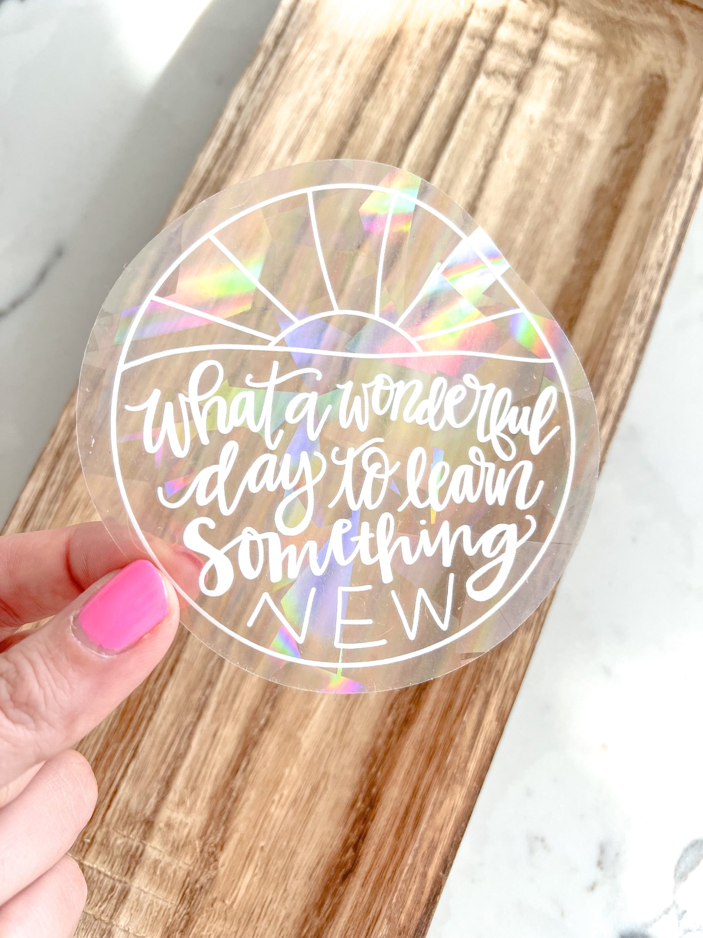 Sun catcher sticker - Day to Learn