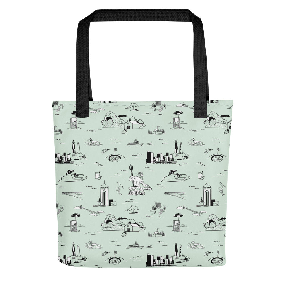 Mint VB Toile Tote bag