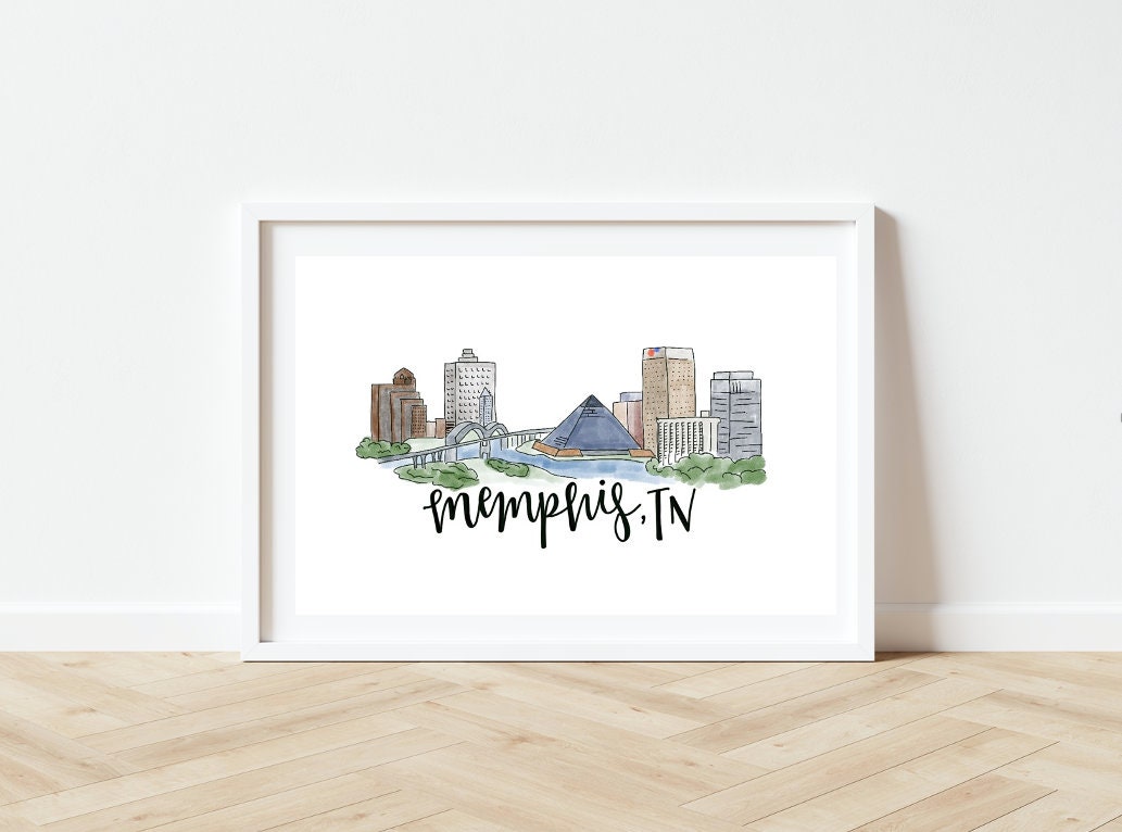 Memphis, TN Skyline Print