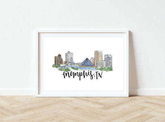 Memphis, TN Skyline Print