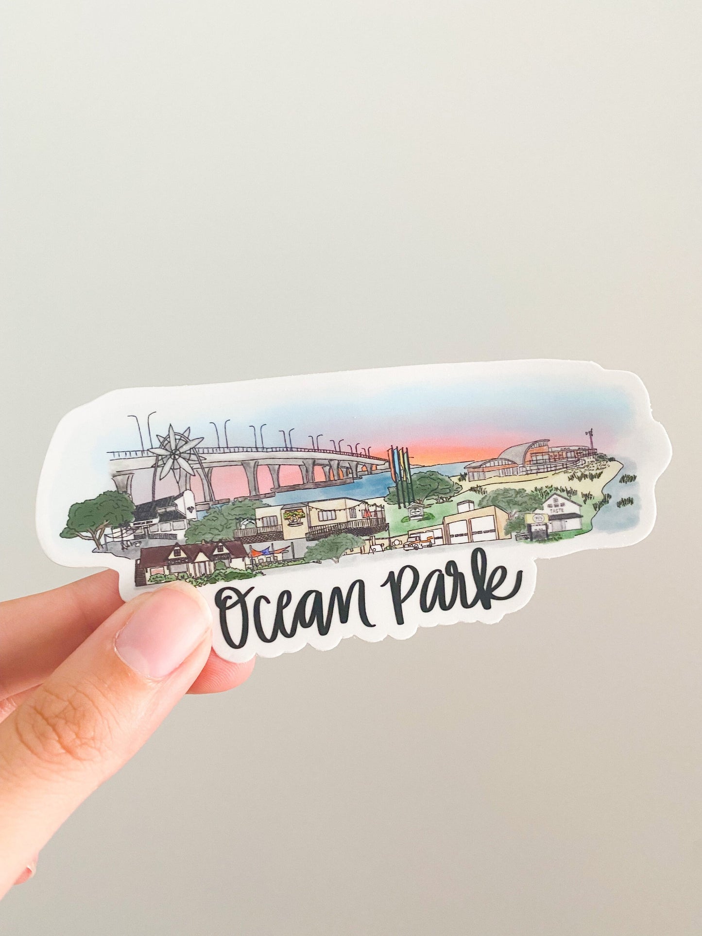 Ocean Park Virginia Skyline sticker