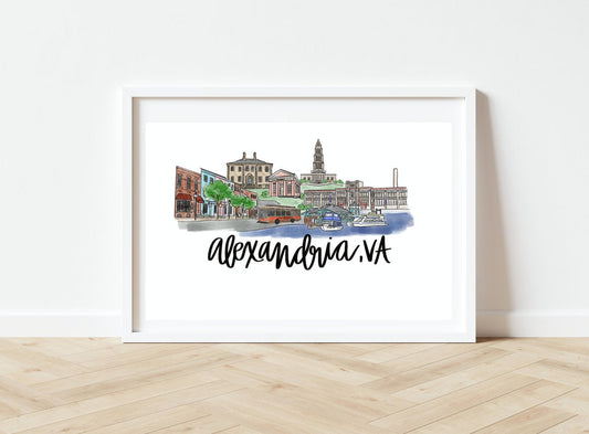 Alexandria VA Skyline Print