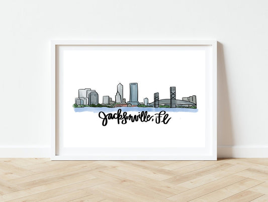 Jacksonville, FL I  Skyline Print I Florida