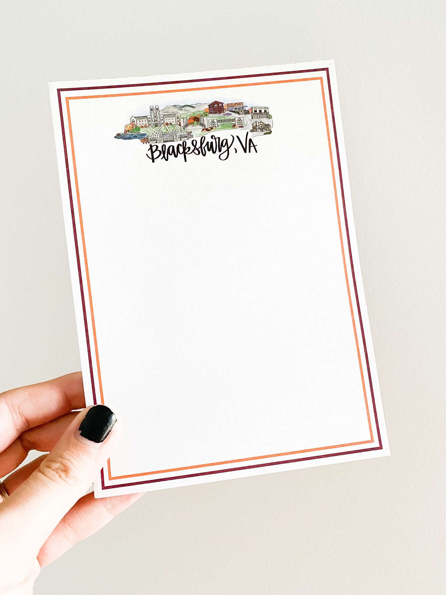 Blacksburg Virginia Skyline Notepad