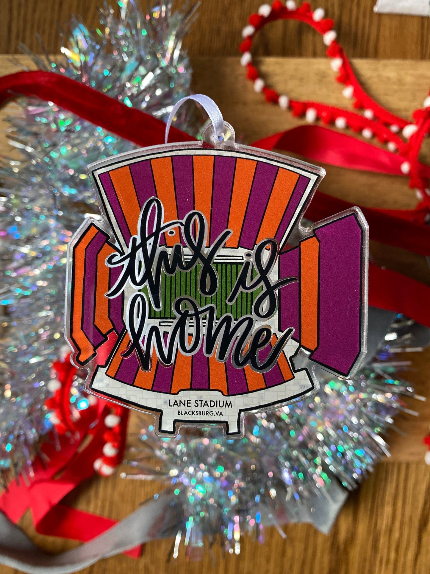 This is home - Blacksburg Virginia (Virginia tech) acrylic stadium ornament