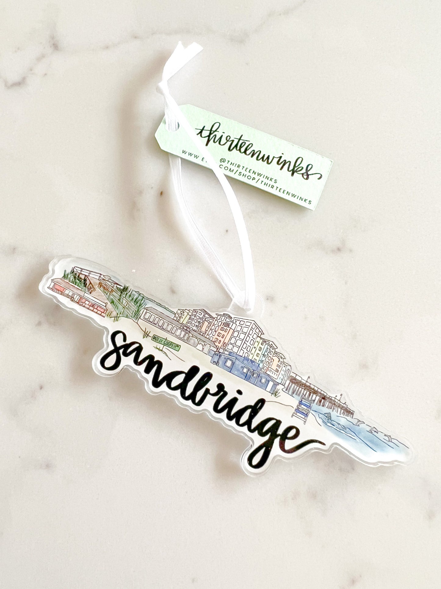Sandbridge VA (Virginia) acrylic ornament