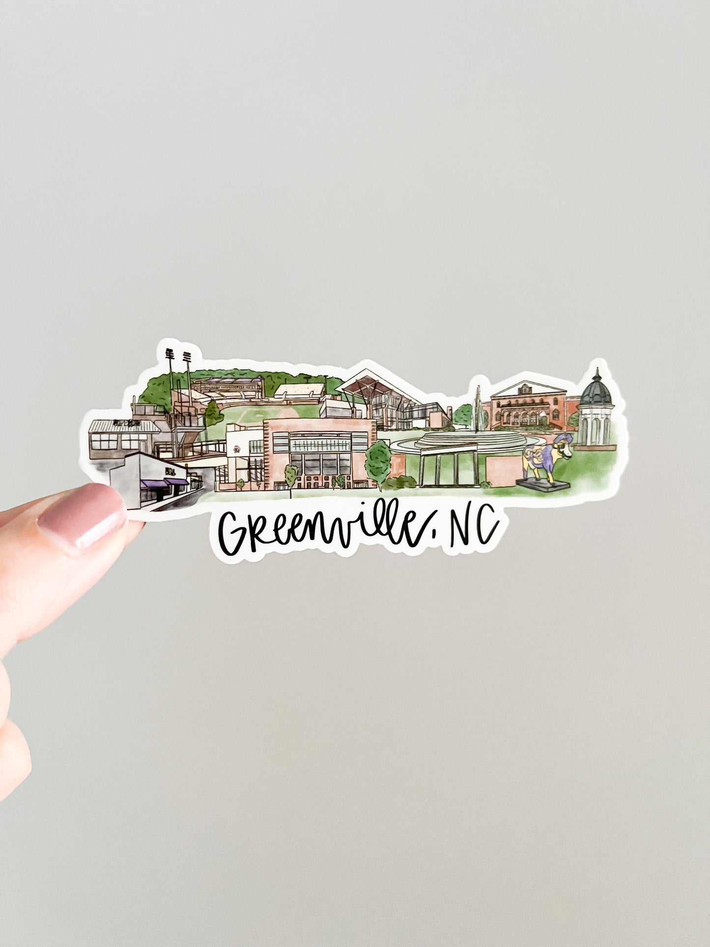 Greenville, NC - ECU - East Carolina Skyline sticker