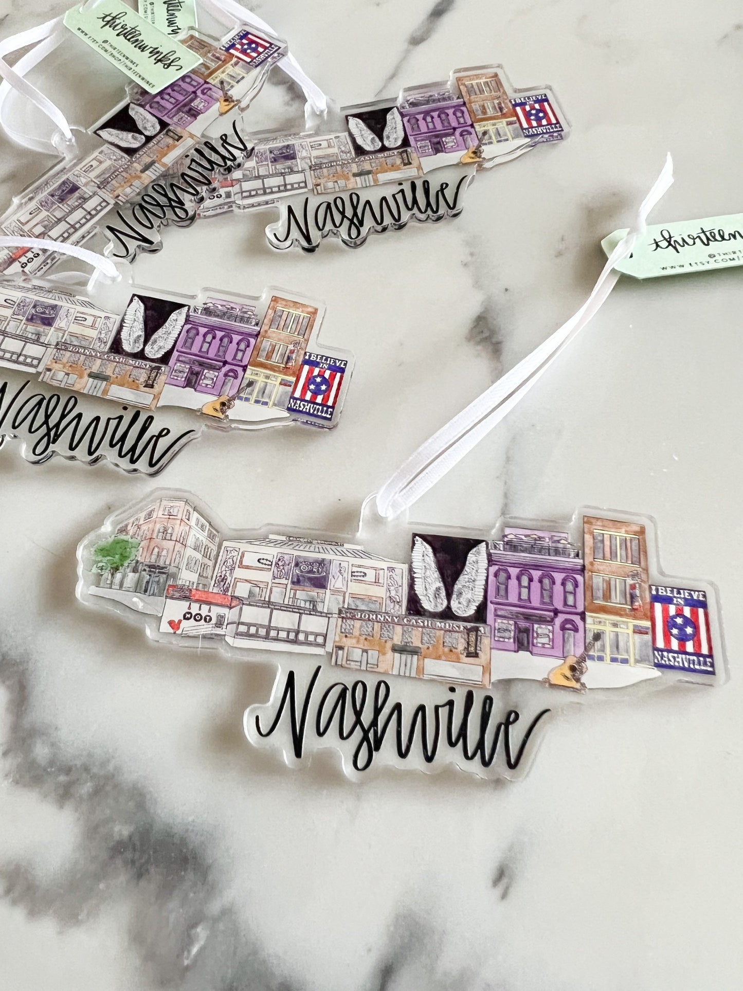 Nashville, TN acrylic ornament