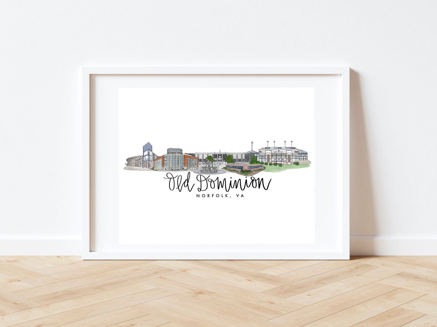 Old Dominion, Norfolk Virginia - Skyline Print