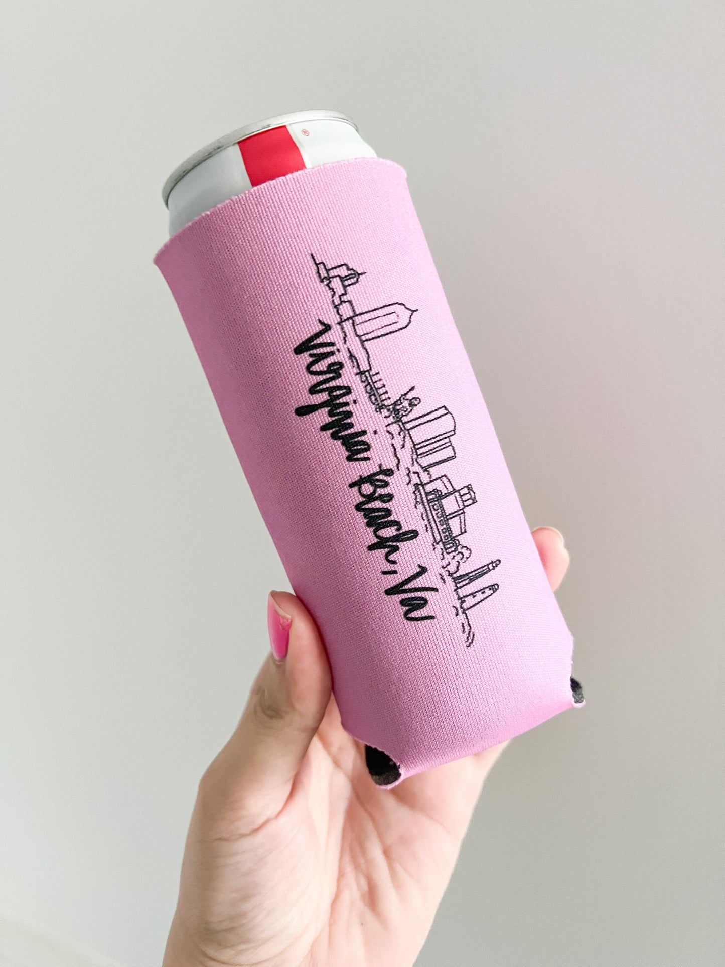 Virginia Beach slim can Koozie