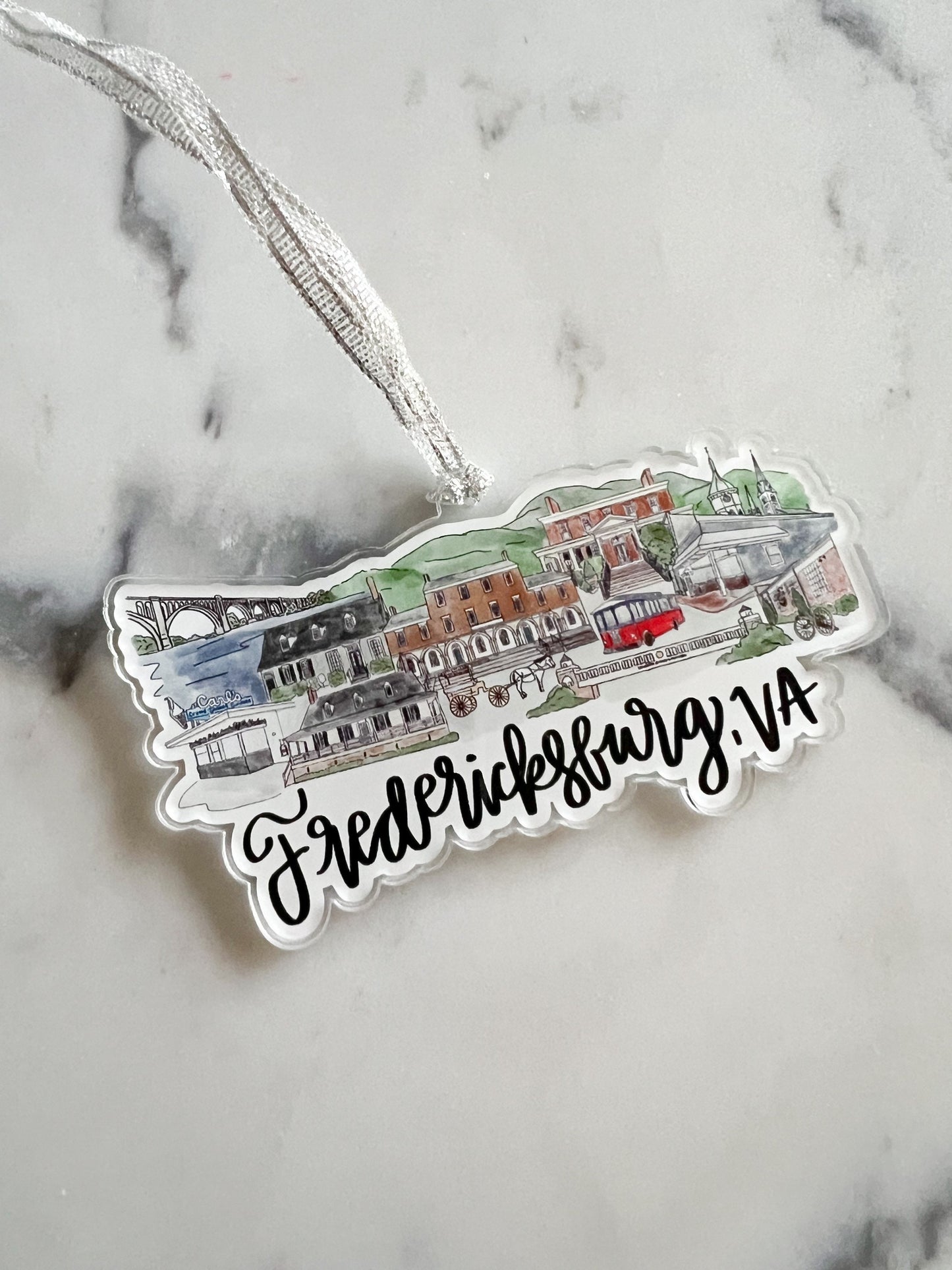 Fredericksburg VA (Virginia) acrylic ornament