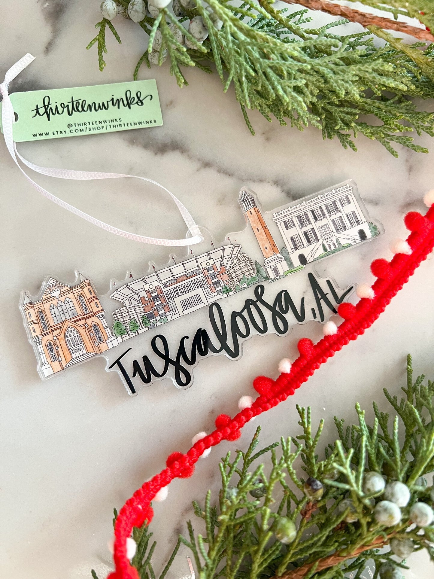Tuscaloosa, AL (Alabama) Bama acrylic ornament