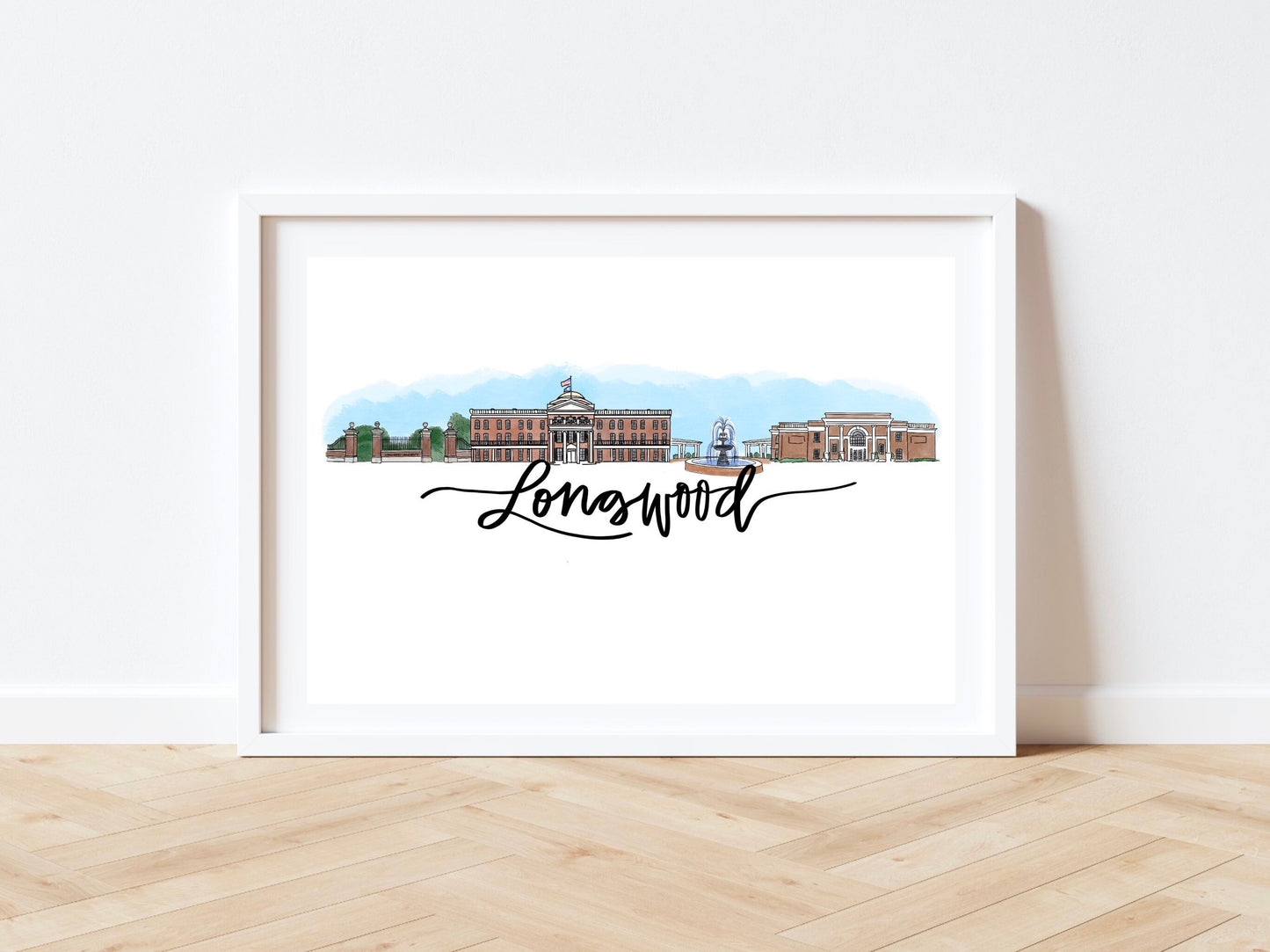 Longwood, VA (Virginia) Skyline Print