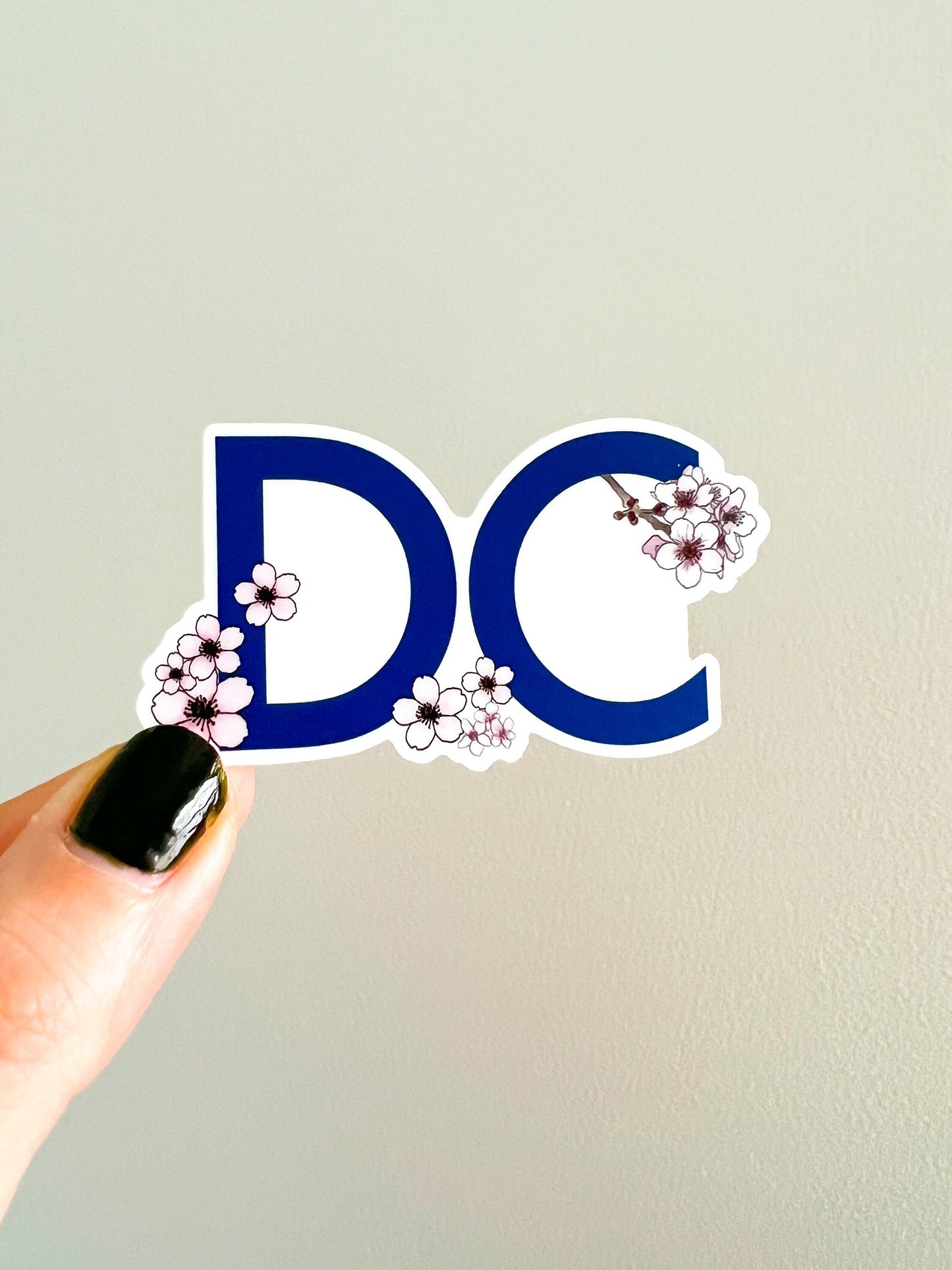 DC - District of Columbia state flower sticker - Cherry Blossom