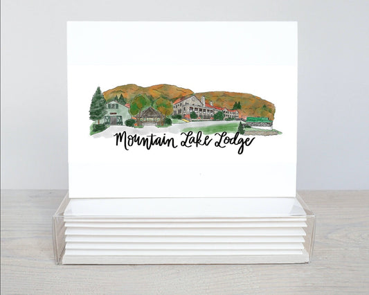Mountain Lake Lodge, VA (Virginia) Skyline Notecard set (5)