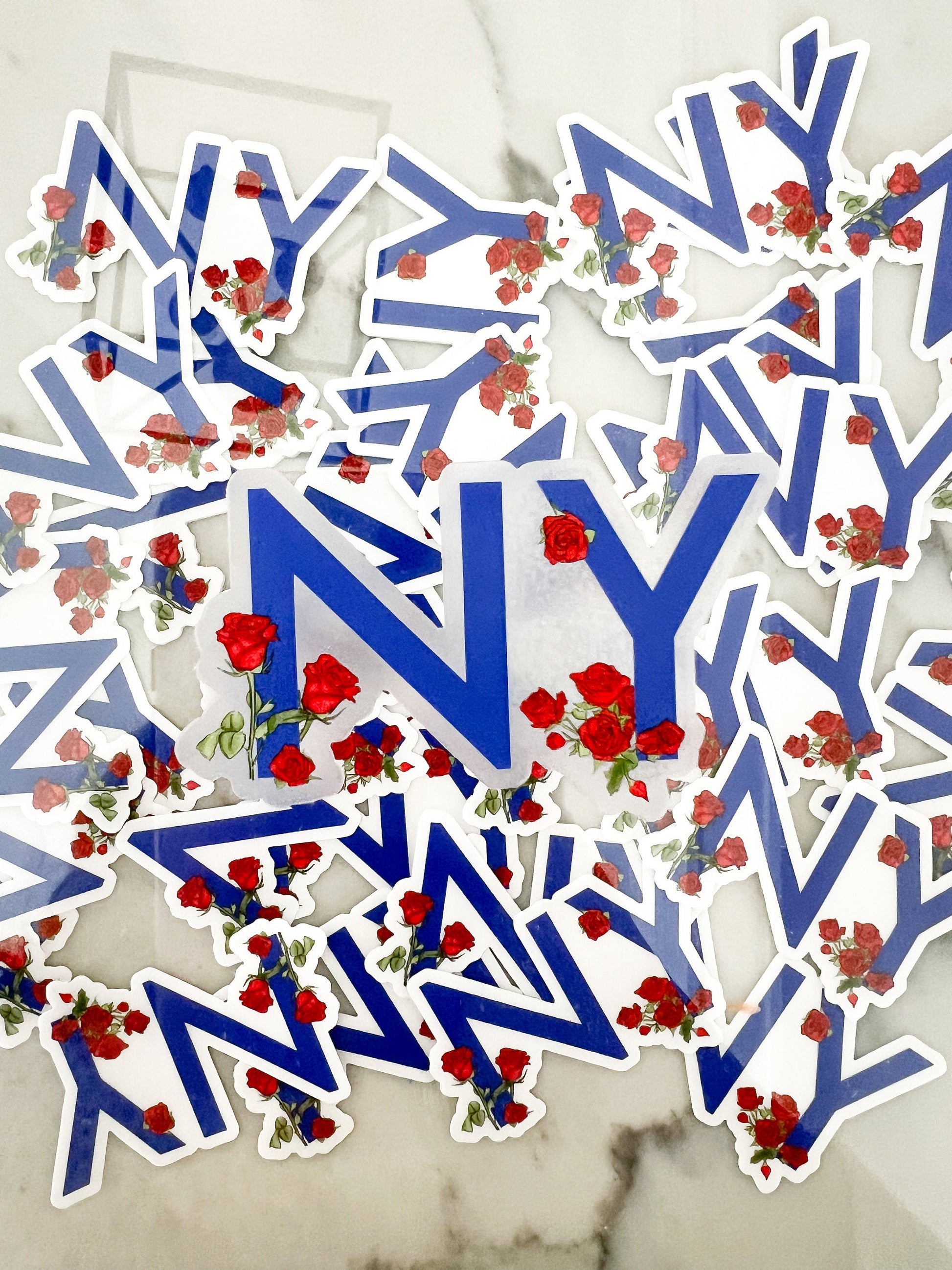 NY - State Flower Sticker - New York - Red Rose - New York Sticker