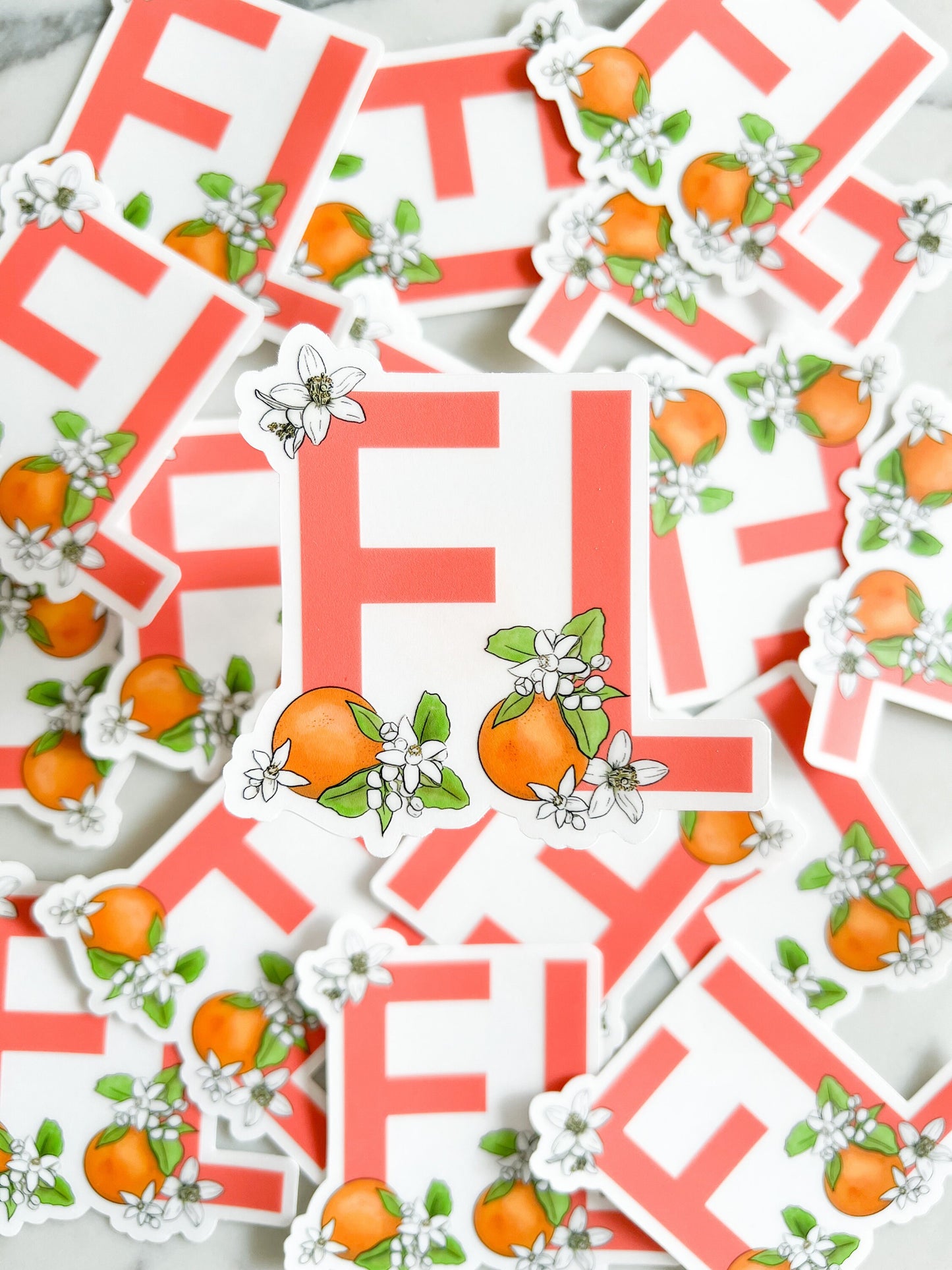FL - State Flower Sticker - Florida - Orange Blossom - Florida Sticker