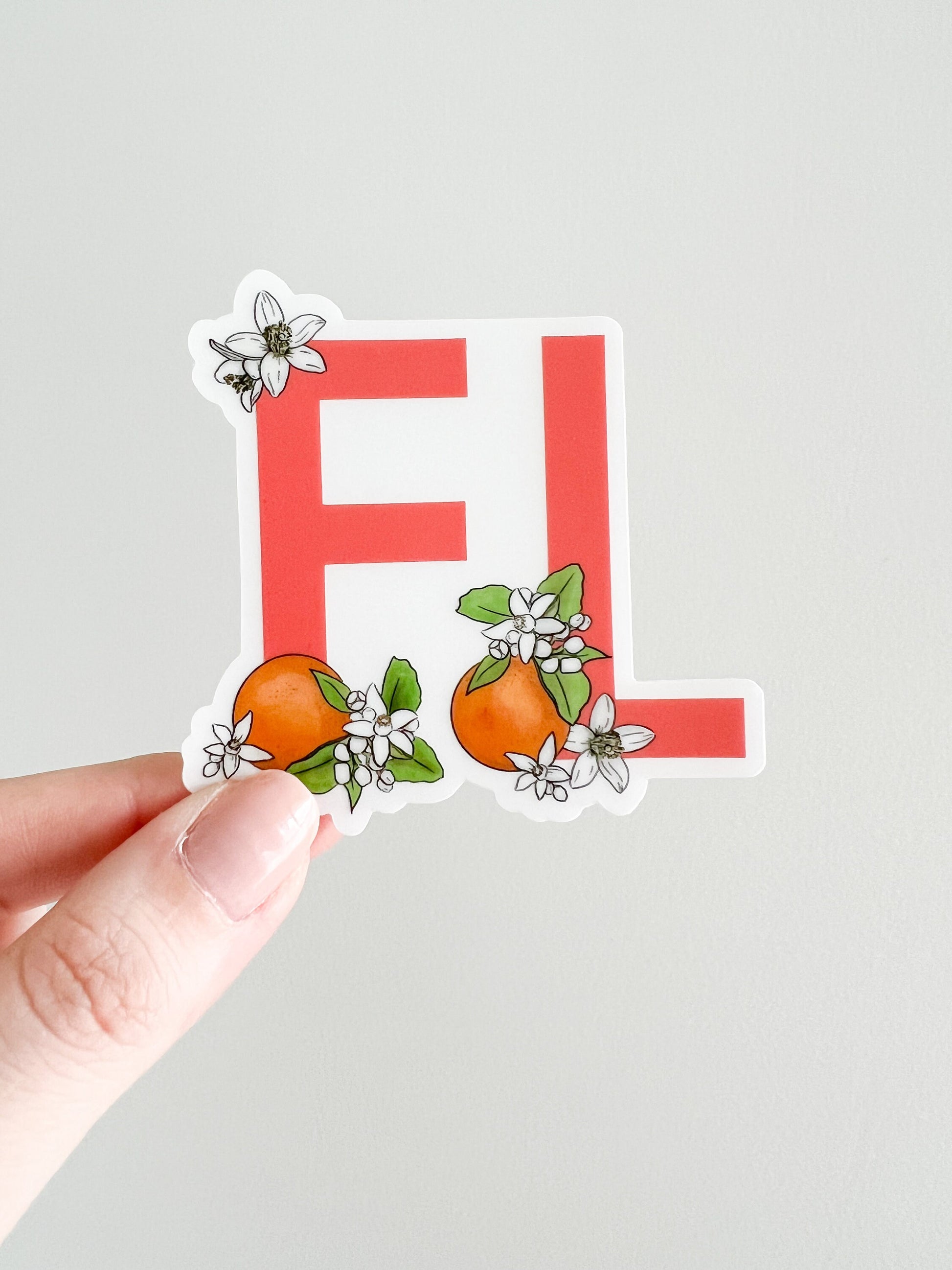 FL - State Flower Sticker - Florida - Orange Blossom - Florida Sticker