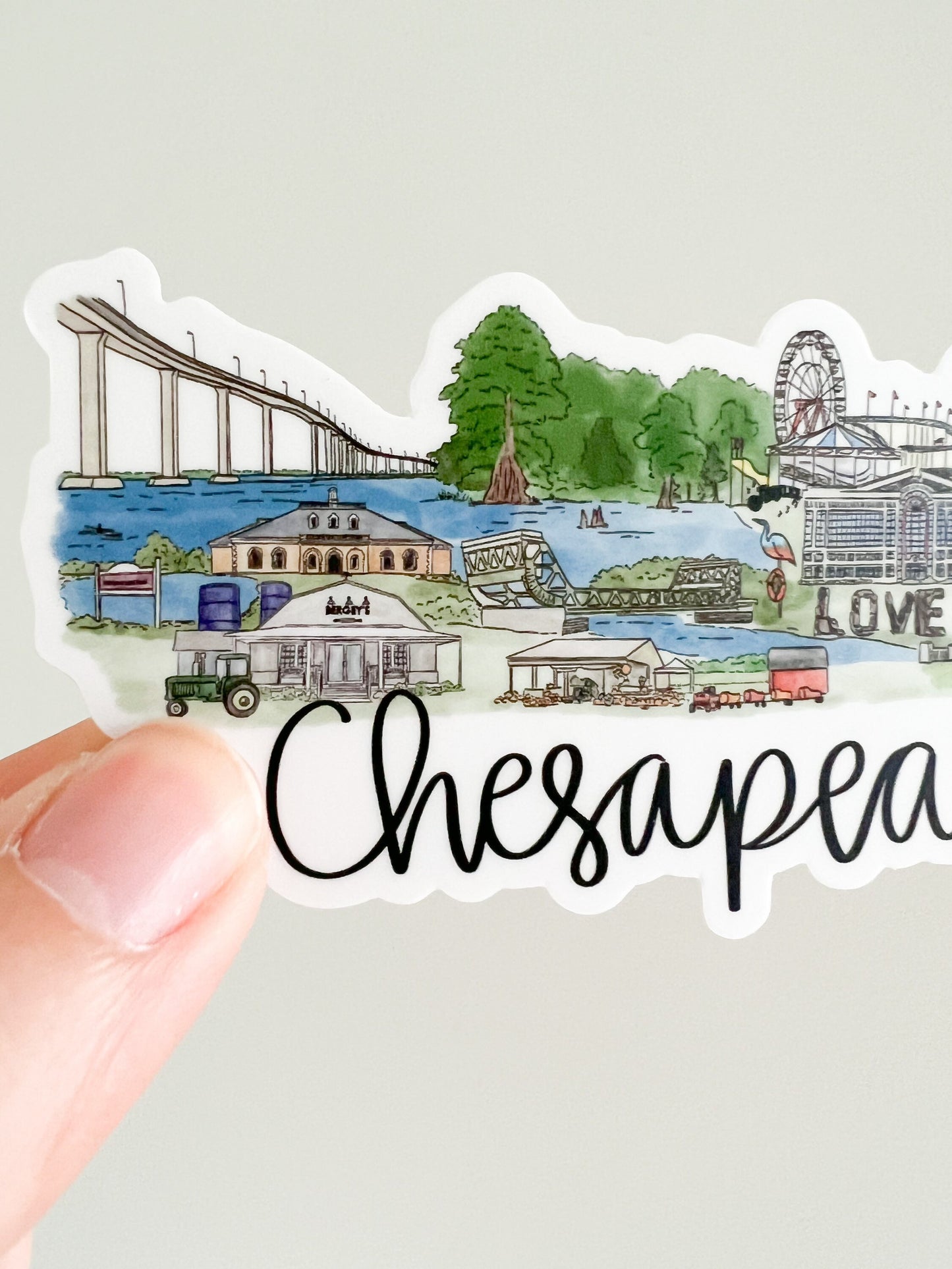 Chesapeake Virginia Skyline/landmark sticker