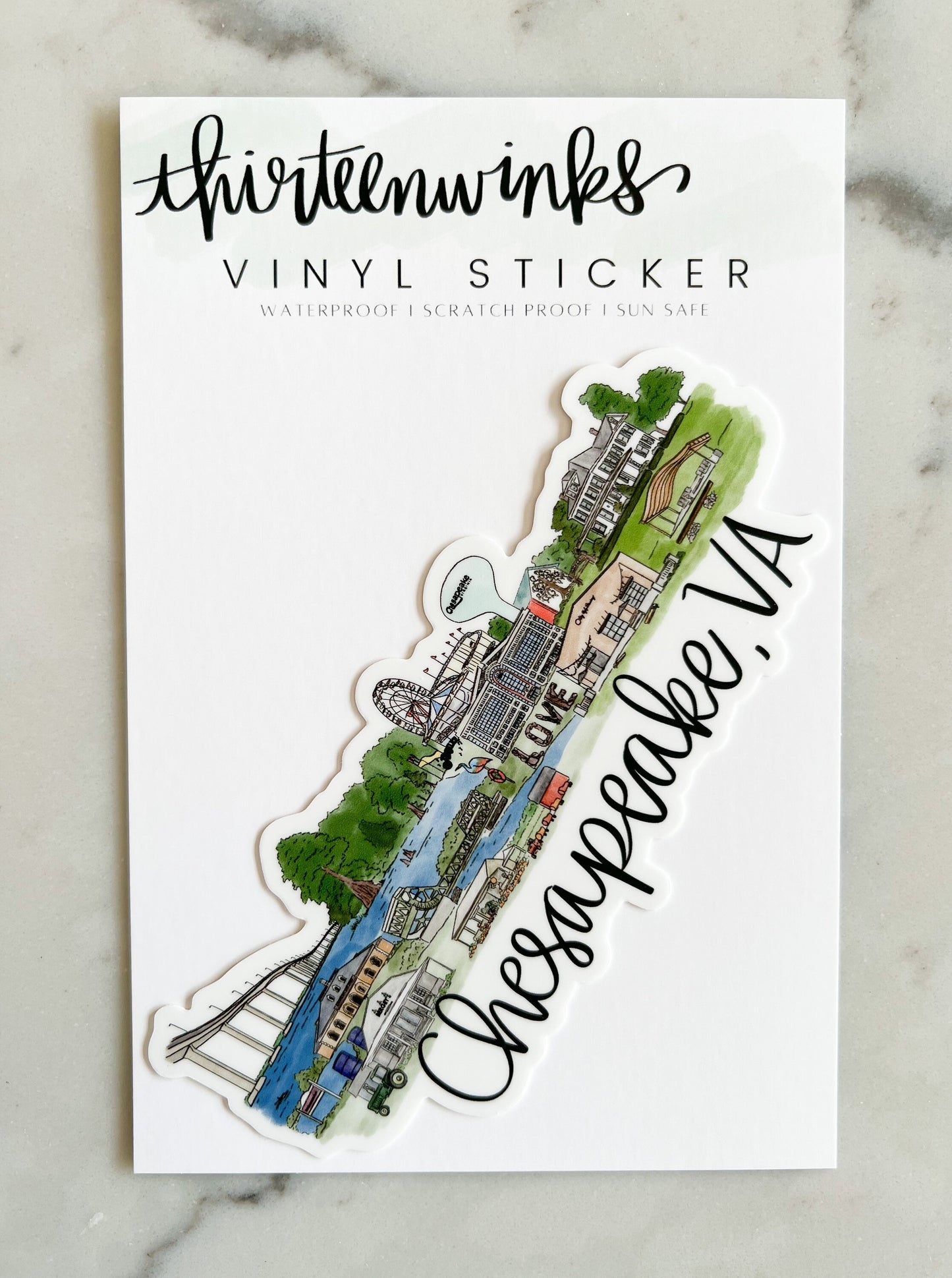 Chesapeake Virginia Skyline/landmark sticker